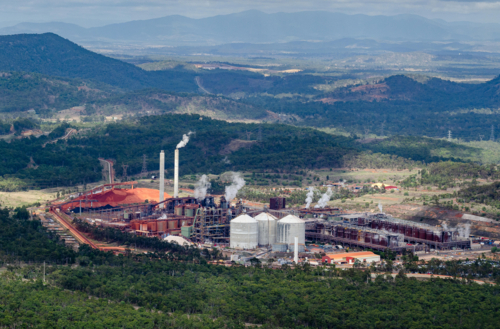 Aerial view of Industrial site in Gladstone - Australian Stock Image