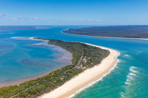 Aerial view of Inskip Point - Australian Stock Image