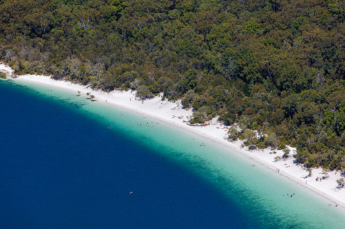 Aerial View of Lake McKenzie - Australian Stock Image