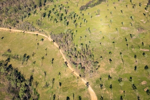 Aerial view of land in South East Queensland - Australian Stock Image
