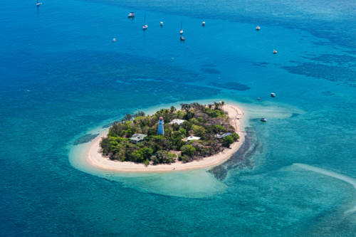 Aerial view of Low Isles - Australian Stock Image