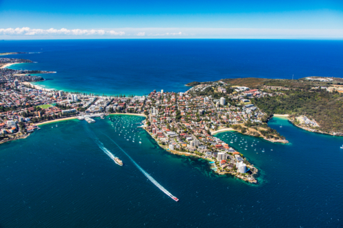 Aerial view of Manly, Sydney, NSW - Australian Stock Image