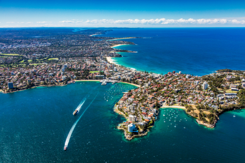 Aerial view of Manly, Sydney, NSW - Australian Stock Image