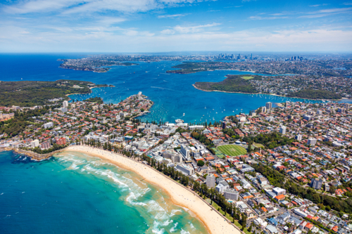 Aerial view of Manly, Sydney, NSW - Australian Stock Image
