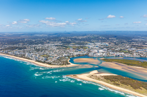 Aerial view of Maroochydore - Australian Stock Image