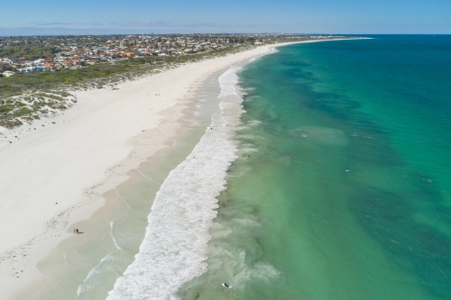 Aerial view of Mullaloo beach in Perth, Western Australia - Australian Stock Image