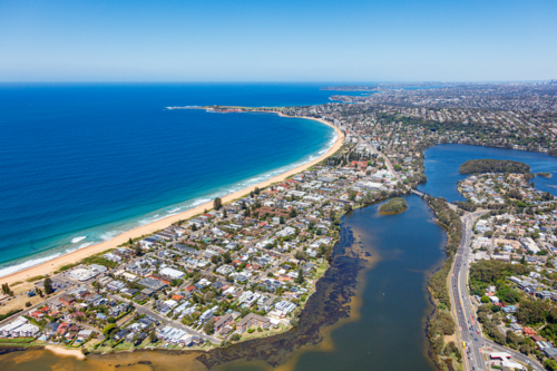 Aerial view of Narrabeen - Australian Stock Image