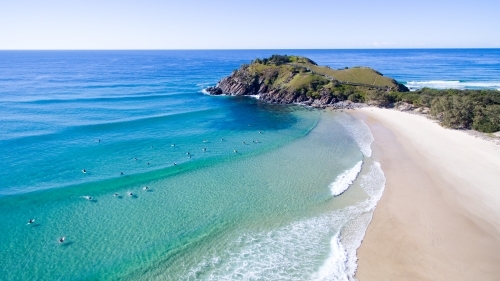 Aerial view of Norries Headland and Cabarita Beach.