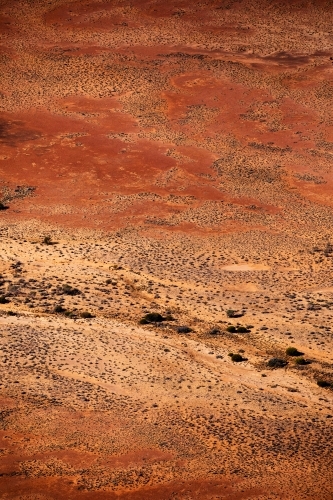 aerial view of outback landscape
