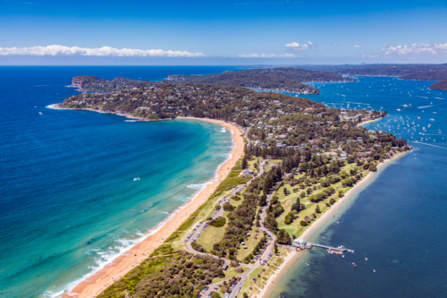 Aerial view of Palm Beach, New South Wales - Australian Stock Image