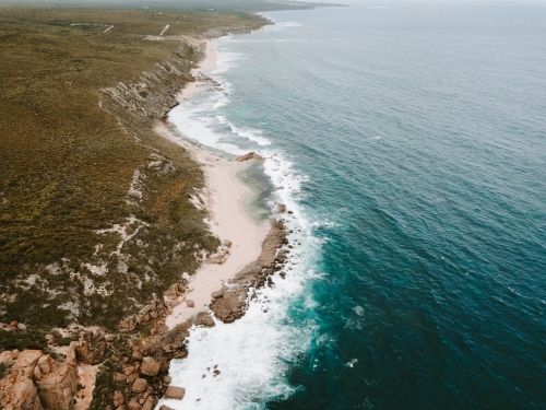 Aerial view of rocky coastline - Australian Stock Image