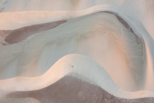 Aerial view of sand dune details and patterns - Australian Stock Image