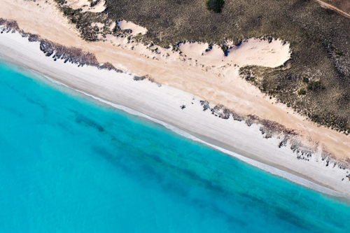 Aerial view of Shark Bay - Australian Stock Image