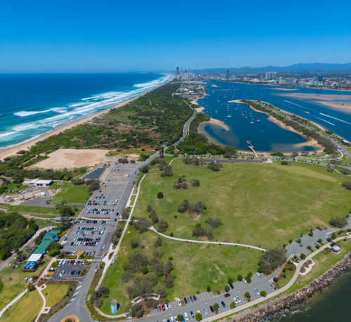 Aerial View of Southport - Australian Stock Image