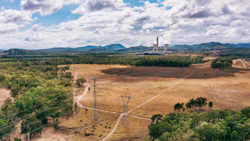 Aerial view of Stanwell power station - Australian Stock Image
