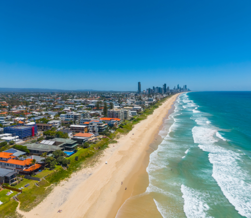 Aerial view of Surfers Paradise - Australian Stock Image