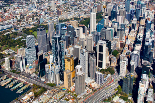 Aerial view of Sydney - Australian Stock Image