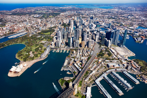 Aerial view of Sydney - Australian Stock Image