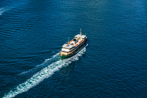 Aerial view of Sydney Ferry - Australian Stock Image