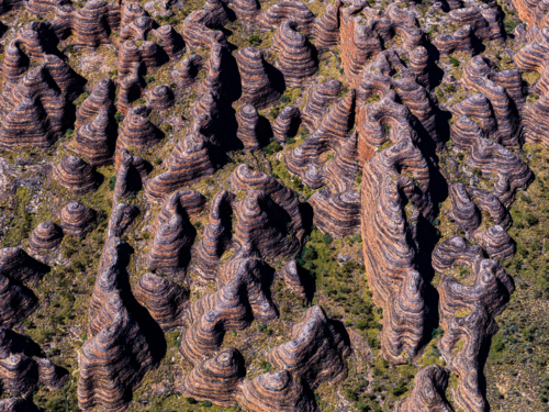Aerial view of the Bungle Bungles - Australian Stock Image