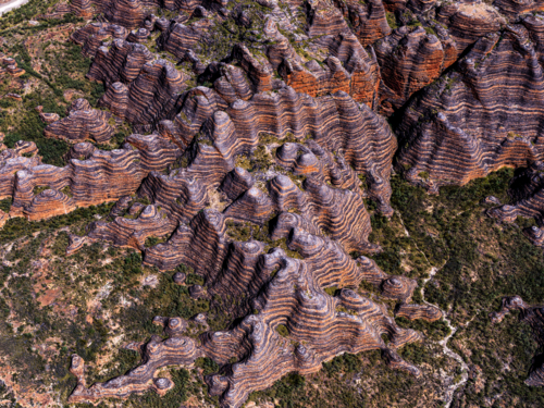Aerial view of the Bungle Bungles - Australian Stock Image