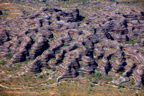 Aerial view of the Bungle Bungles - Australian Stock Image