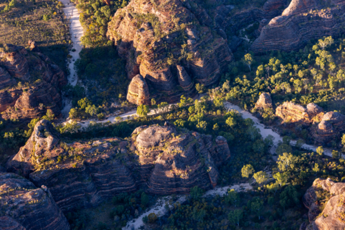 Aerial view of the Bungle Bungles - Australian Stock Image