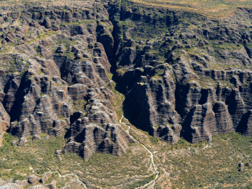 Aerial view of the Bungle Bungles - Australian Stock Image
