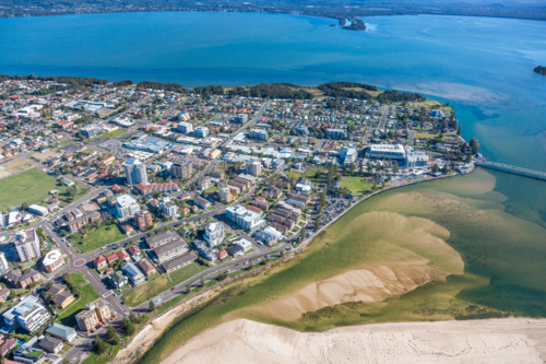 Aerial view of The Entrance - Australian Stock Image