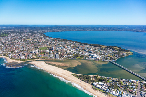 Aerial view of The Entrance - Australian Stock Image