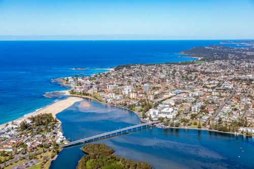 Aerial view of The Entrance, NSW - Australian Stock Image