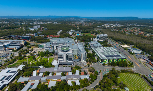 Aerial view of the Gold Coast University Hospital - Australian Stock Image