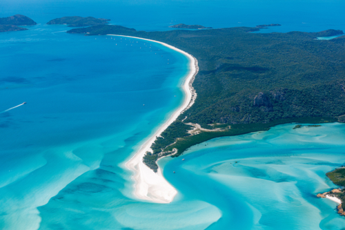 Aerial view of Whitehaven Beach - Australian Stock Image