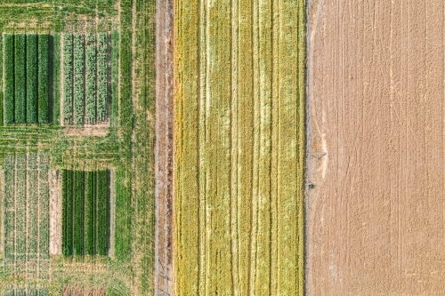 Aerial views of crop trials - Australian Stock Image