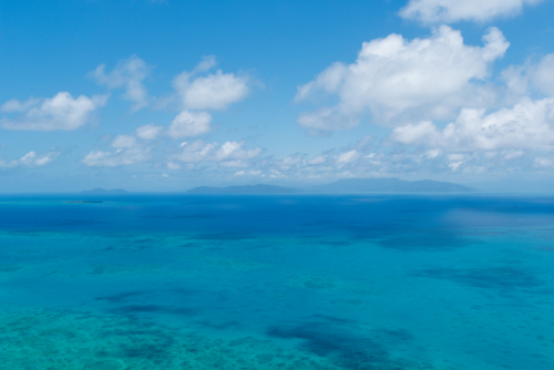 Aerial Views Over The Great Barrier Reef Queensland - Australian Stock Image