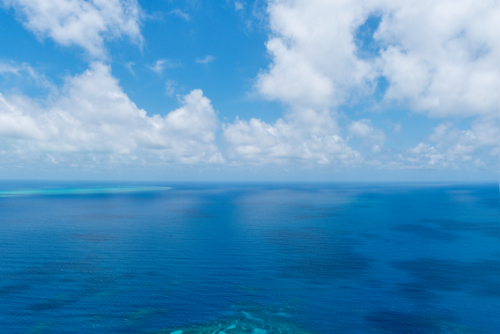 Aerial Views Over The Great Barrier Reef Queensland - Australian Stock Image