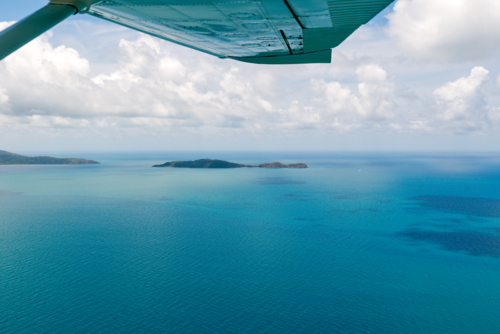 Aerial Views Over The Great Barrier Reef Queensland - Australian Stock Image