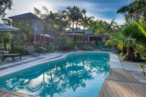 Afternoon poolside - Australian Stock Image