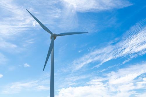 Albany Wind Farm Turbines Against Blue Skies - Australian Stock Image