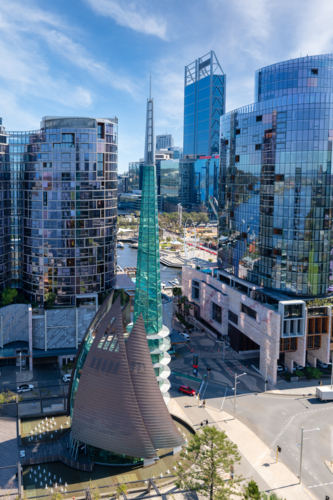 An Elevated View Of The Bell Tower In Perth City - Australian Stock Image