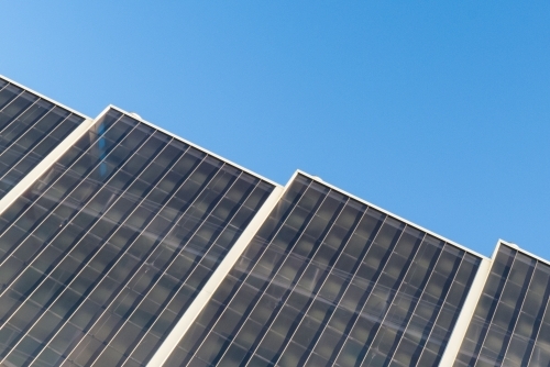 Angled Building Facade Detail - Australian Stock Image