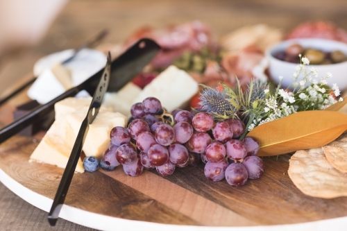 Antipasto Grazing Board - Australian Stock Image