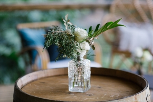 Antique Vintage Flower Glass Vase - Australian Stock Image