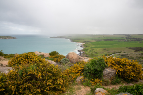 Approaching rain on the coast - Australian Stock Image