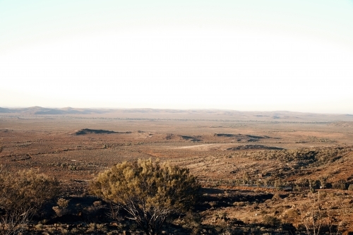 Arid scene overlooking NSW outback - Australian Stock Image