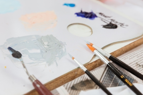 Artists paint palette - Australian Stock Image