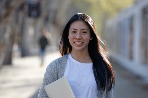 Asian university student - Australian Stock Image