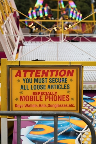 At the fairground / carnival - Royal Melbourne Show - Australian Stock Image