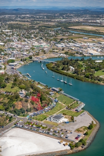 Auckland Point before the construction of the Eastshore outdoors entertainment area - Australian Stock Image