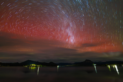 Aurora Australis seen in QLD 12th May 2024 - Australian Stock Image